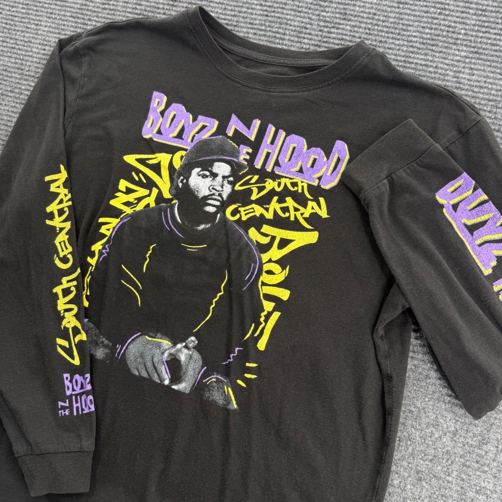 Fifth Sun Boyz N The Hood Ice Cube South Central Mens Large Black Long Sleeve